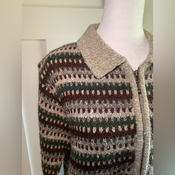 Vintage Wool Zip Up Jacket Women’s Size Medium - Picture 3 of 10
